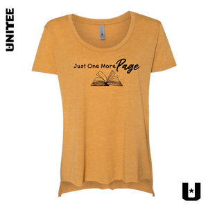 Just One More Page Scoop Neck Tee