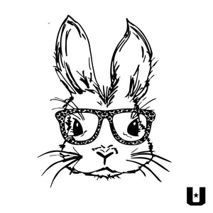 Leopard Glasses Bunny Unisex Tee