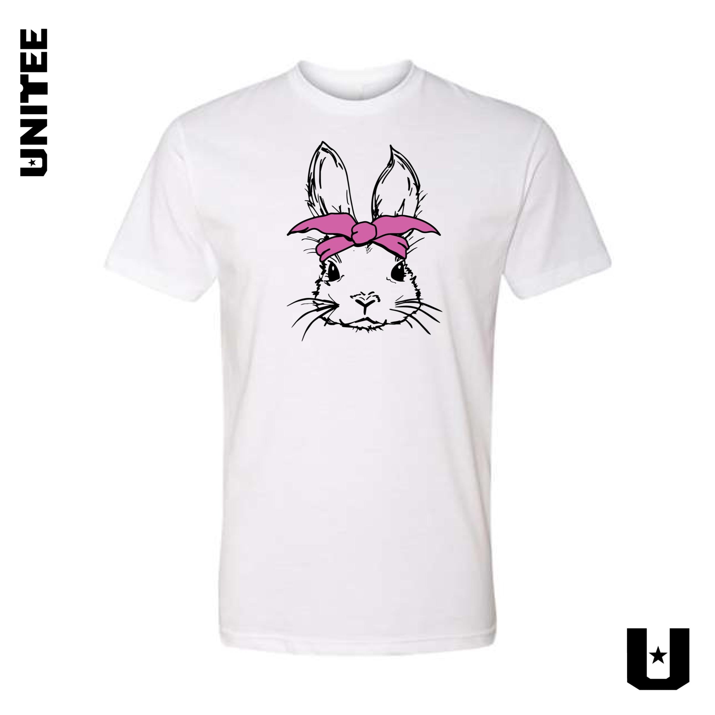 Pink Bow Bunny Unisex Tee