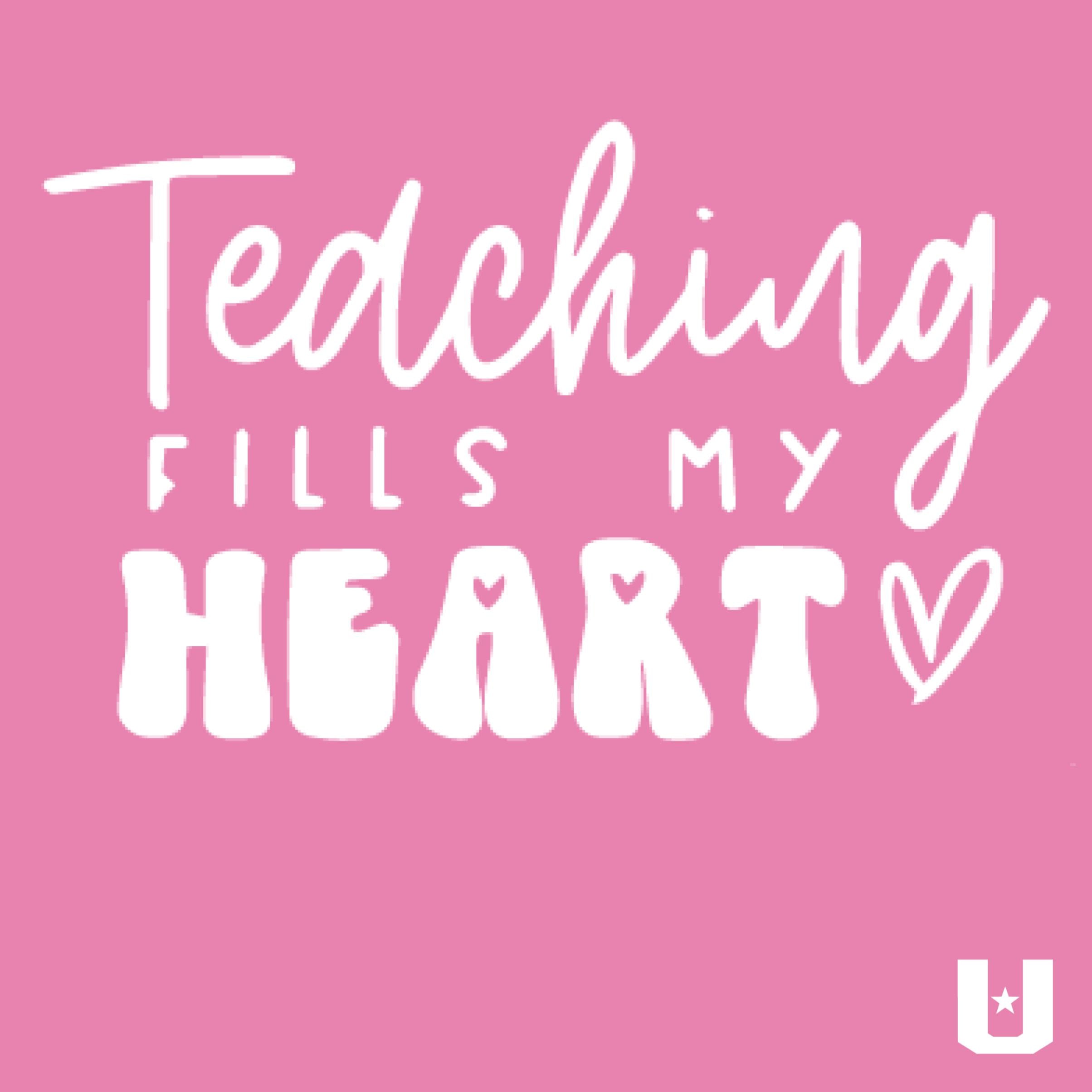 White Teaching Fills My Heart Tshirt