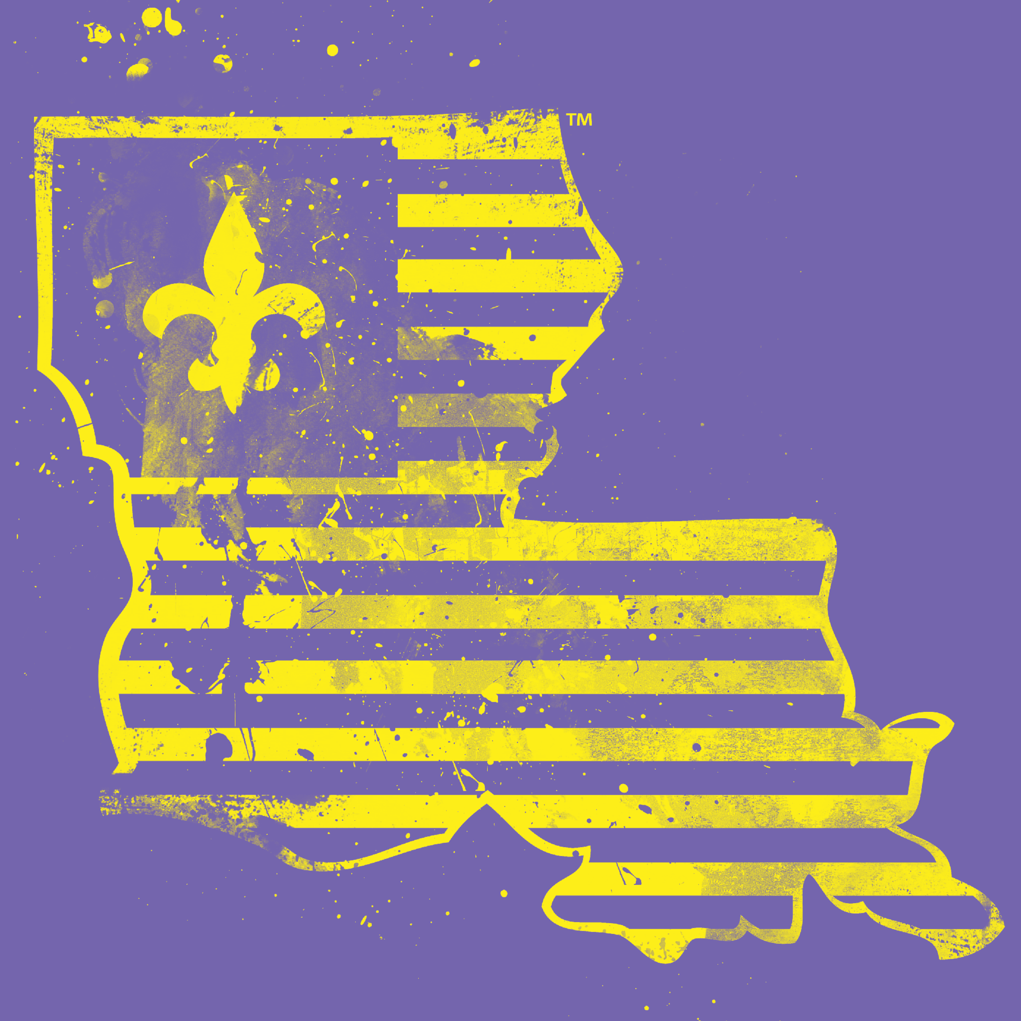 Louisiana Classic Logo Purple N Gold Tshirt